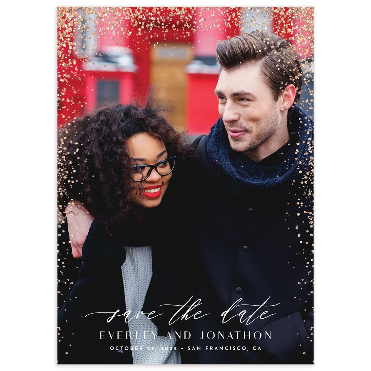 Elegant Glamour Save the Date Cards