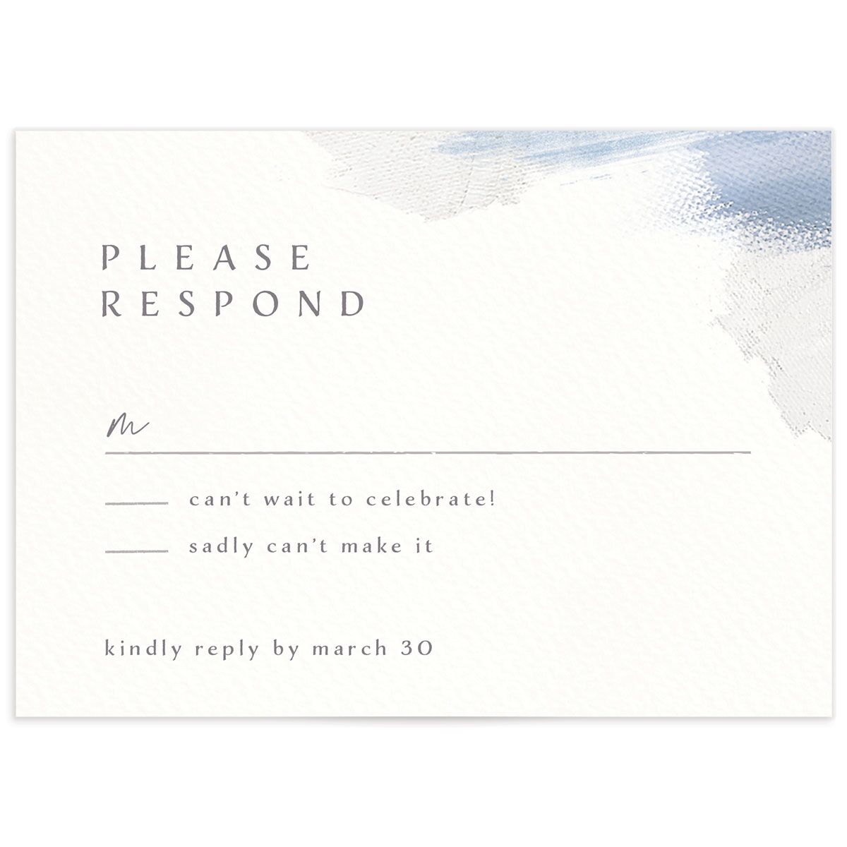 Minimal Brush Wedding Response Cards
