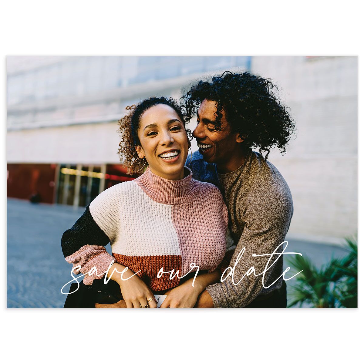 Minimal Brush Save The Date Cards