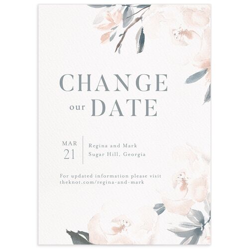Elegant Garden Change the Date Cards Dusty Blue Pearlescent
