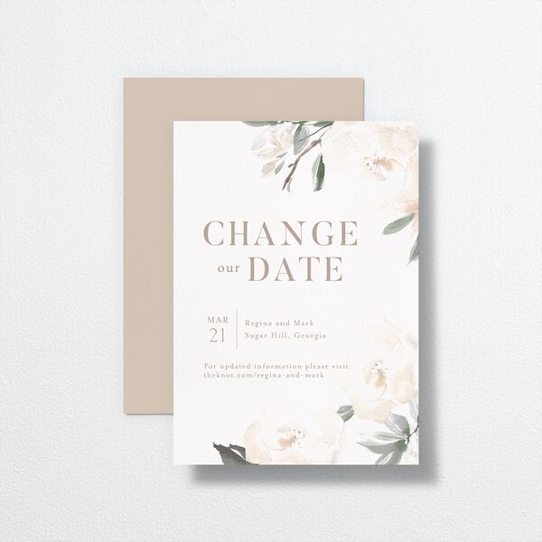 Elegant Garden Change the Date Cards front-and-back in Green
