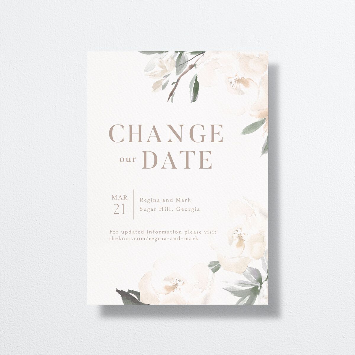 Elegant Garden Change the Date Cards Thyme Signature