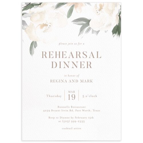 Elegant Garden Rehearsal Dinner Invites