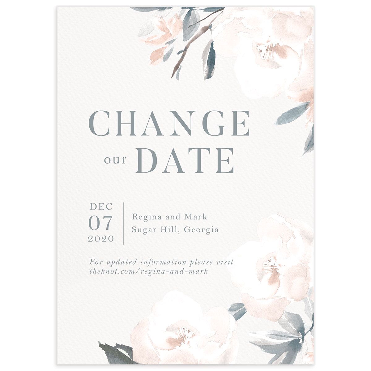 Floral Elegance Change the Date Cards