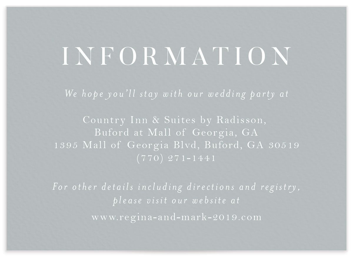 Floral Elegance Wedding Enclosure Cards front