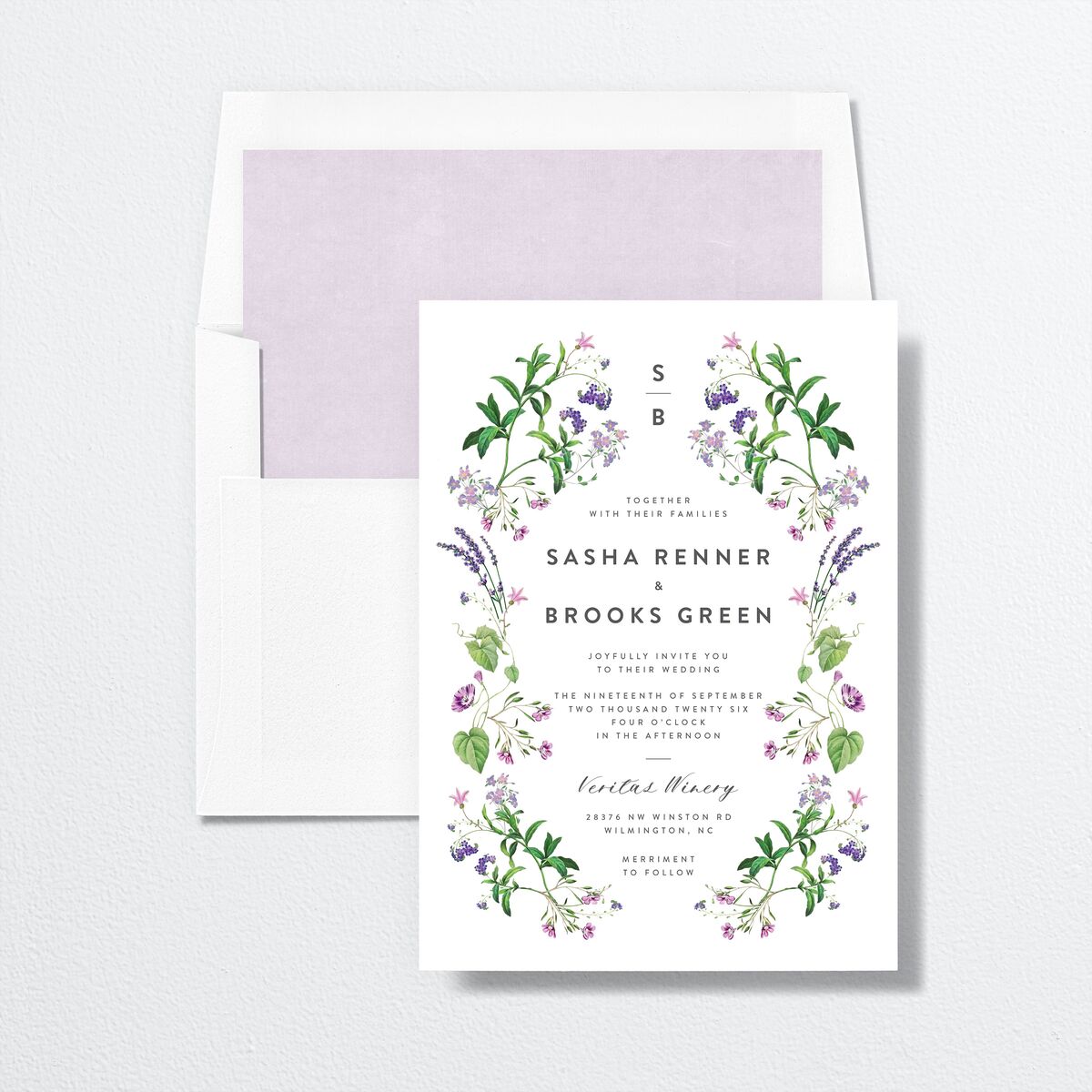 Floral Elegance Envelope Liners envelope-and-liner