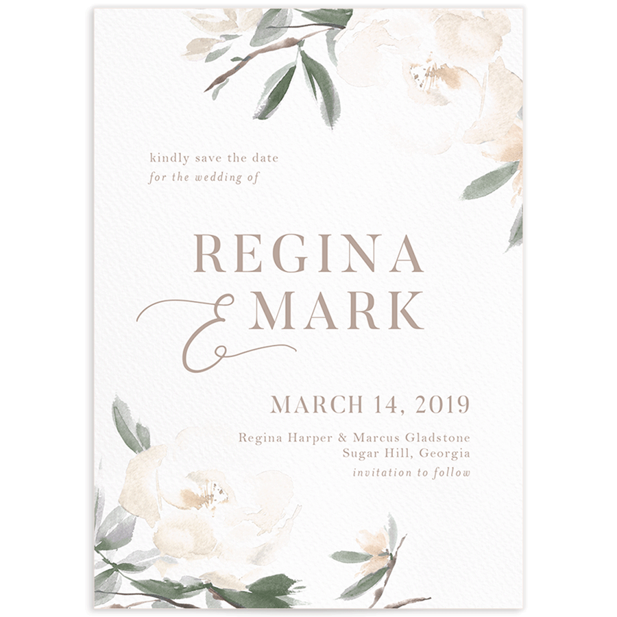 Floral Elegance Save the Date Cards
