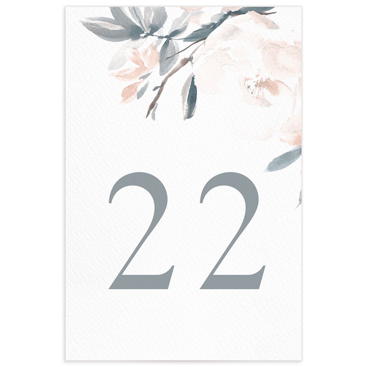 Floral Elegance Table Numbers back in blue