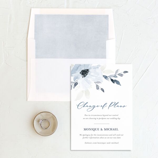 Shades of Blue Change the Date Cards Ocean Signature