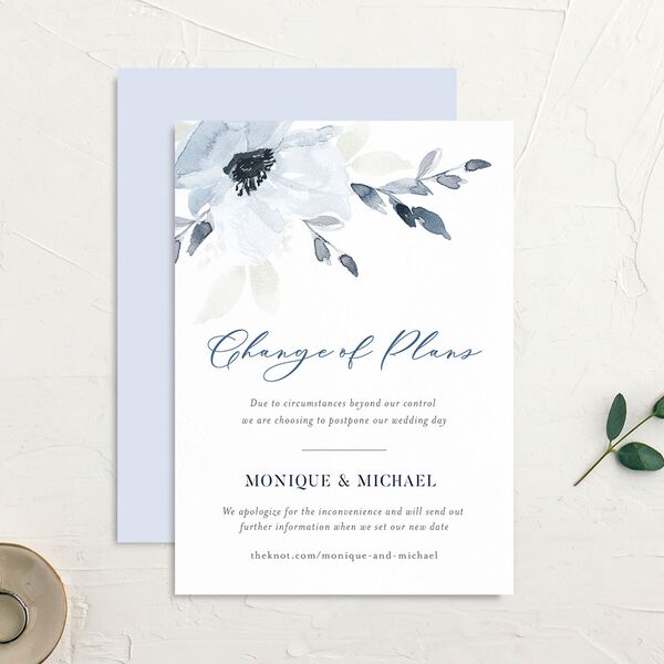 Shades of Blue Change the Date Cards Ocean Signature