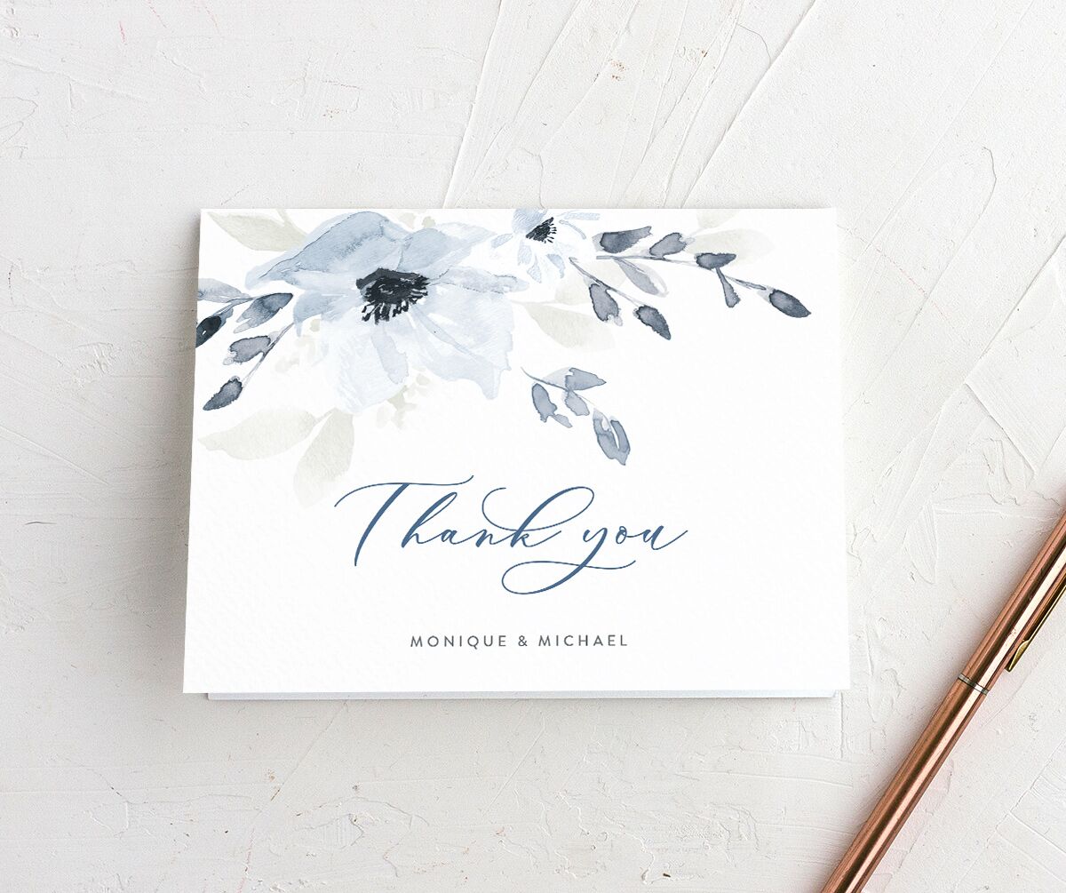 Shades of Blue Thank You Cards Ocean