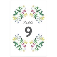 Enchanted Wildflower Table Numbers Sea Foam Signature