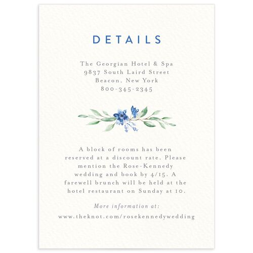 Watercolor Crest Wedding Enclosure Cards - 