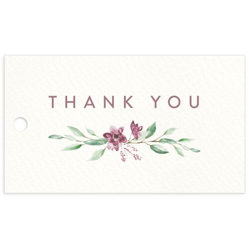 Watercolor Crest Favor Gift Tags Rose Quartz Signature