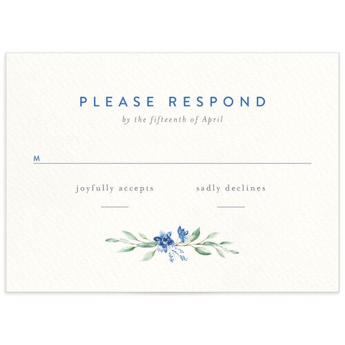 Watercolor Crest Wedding Response Cards - 