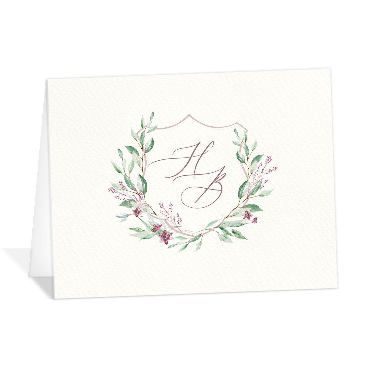 Watercolor Crest Thank You Cards
