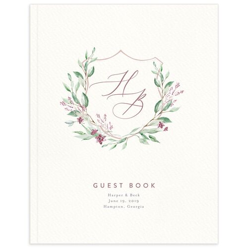 Rustic Emblem Wedding Guest Book