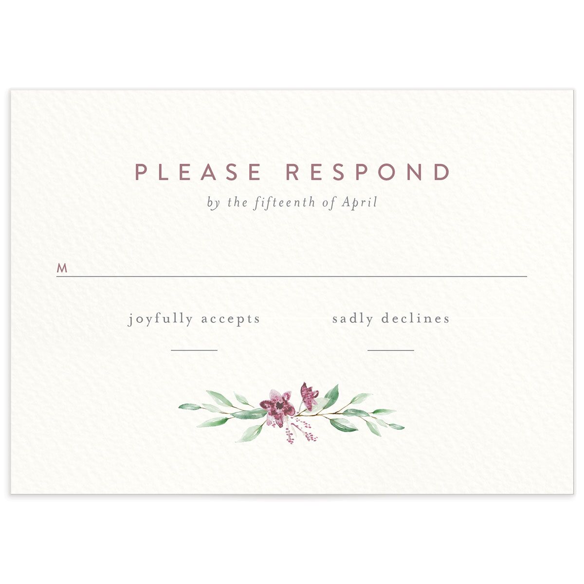 Rustic Emblem Wedding Response Cards
