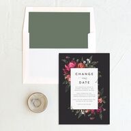 Blooming Botanical Change the Date Cards Midnight Signature