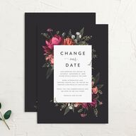 Blooming Botanical Change the Date Cards Midnight Signature