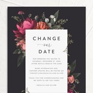 Blooming Botanical Change the Date Cards Midnight Signature