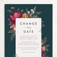 Blooming Botanical Change the Date Cards Ink Blue Signature