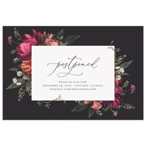 Blooming Botanical Change the Date Postcards Midnight