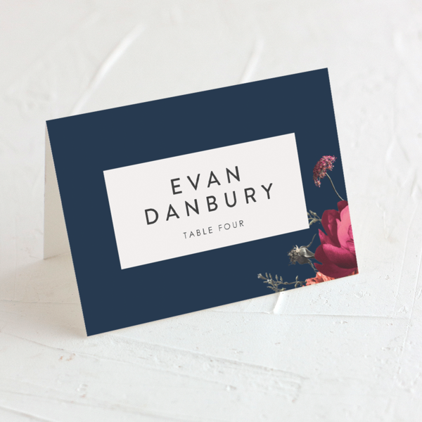 Classic Garden Place Cards French Blue Signature