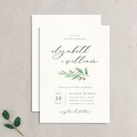 Painted Winery Wedding Invitations Green Apple Signature No