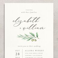 Painted Winery Wedding Invitations Green Apple Signature No