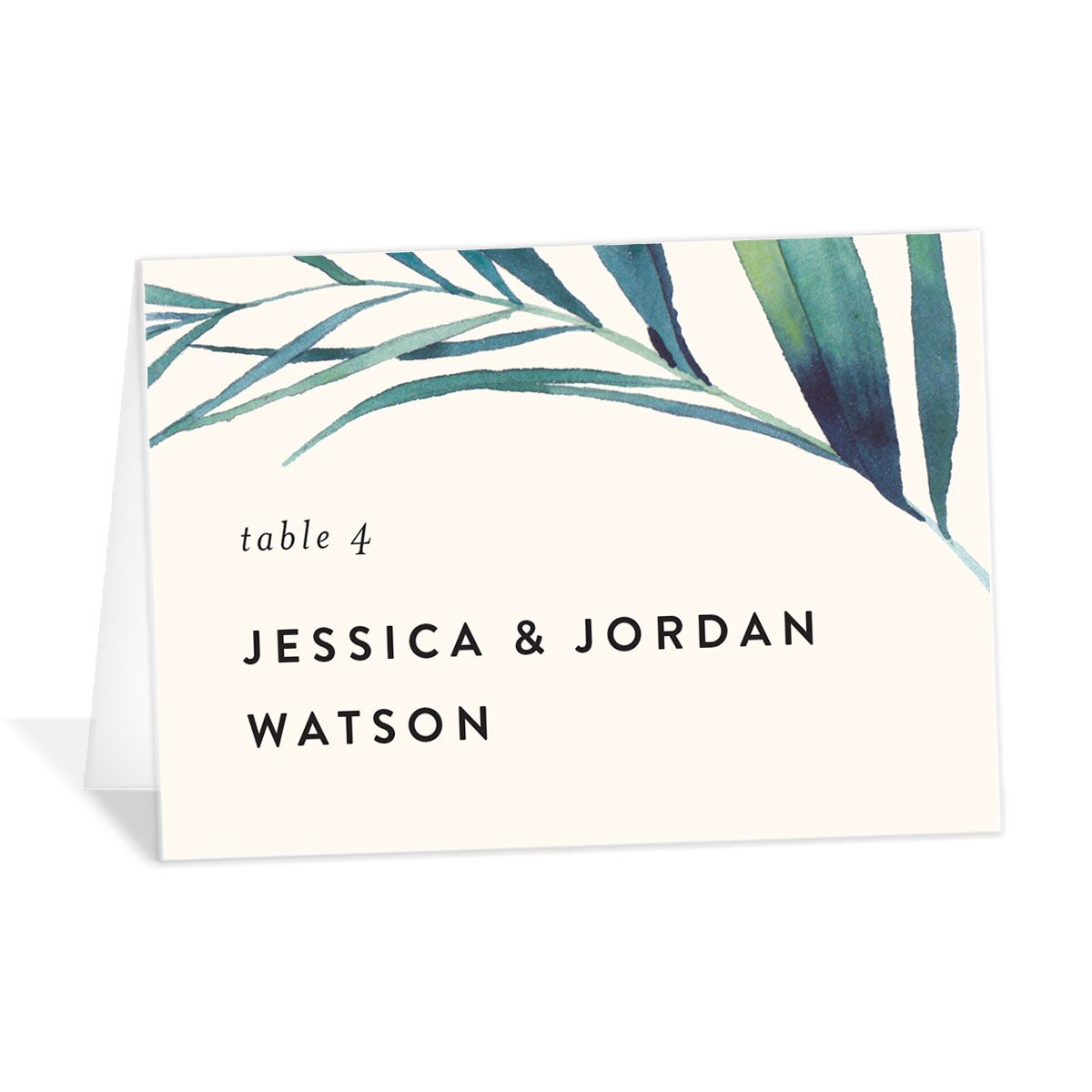 Palm and Protea Place Cards