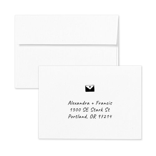 Customizable Couple Response Card Envelopes White Couple 3 Return Address Signature Standard
