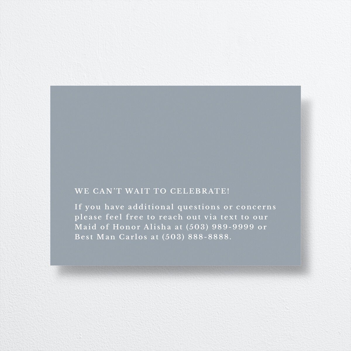 At Last Wedding Enclosure Cards Dusty Blue Signature