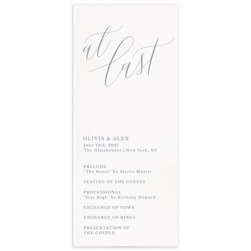 At Last Wedding Programs - 