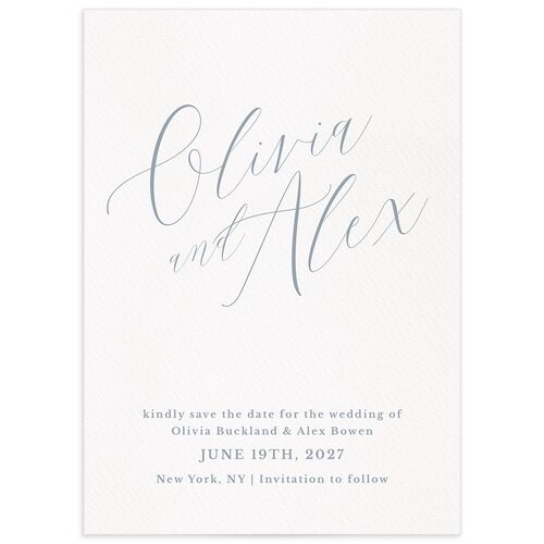 At Last Save The Date Cards - Blue