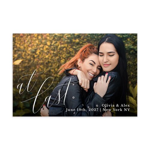At Last Save The Date Postcards