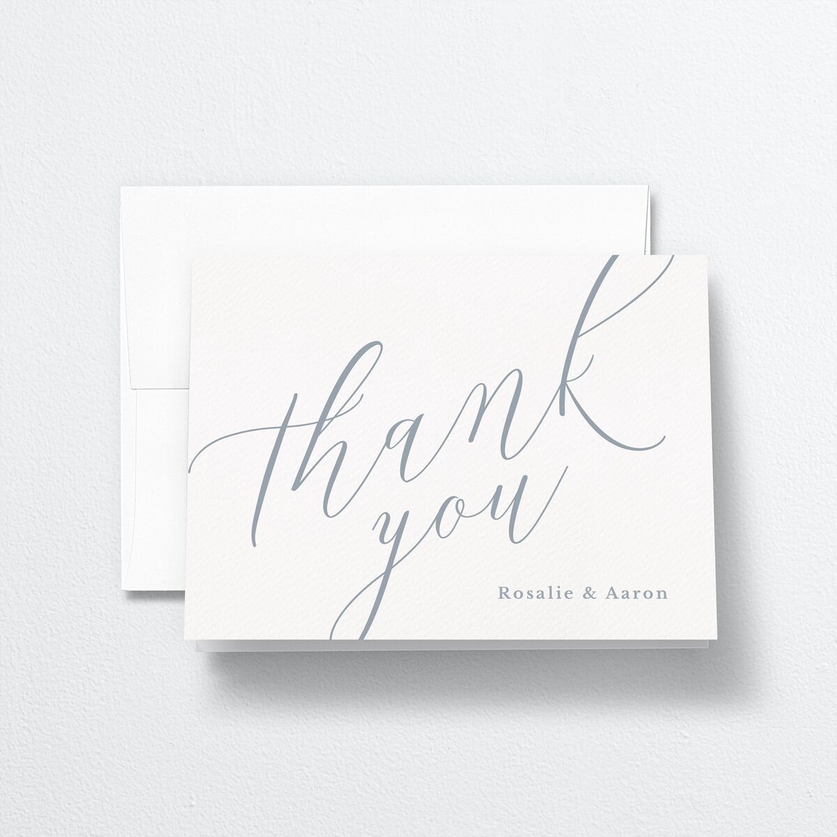 At Last Thank You Cards front in Blue
