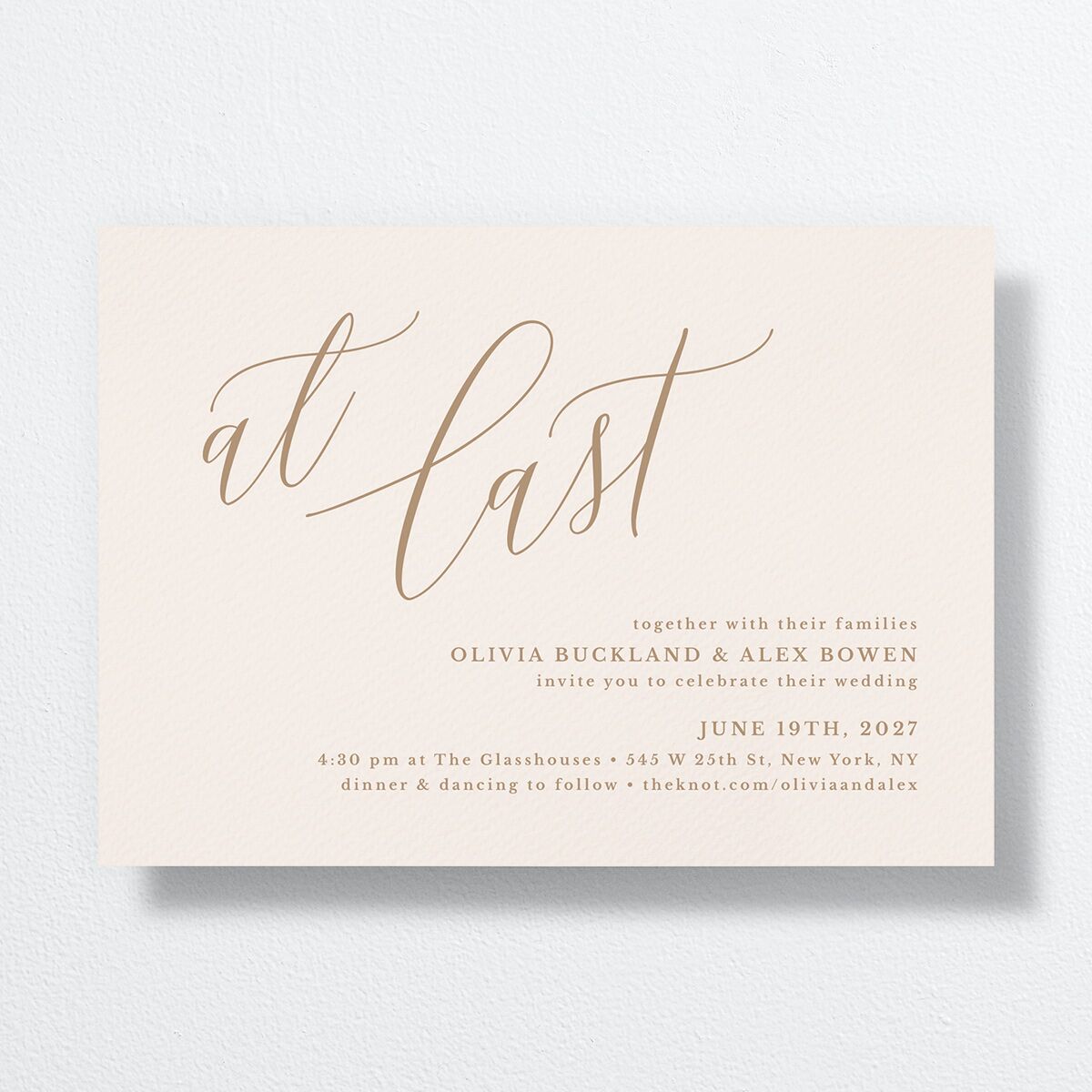 At Last Wedding Invitations front