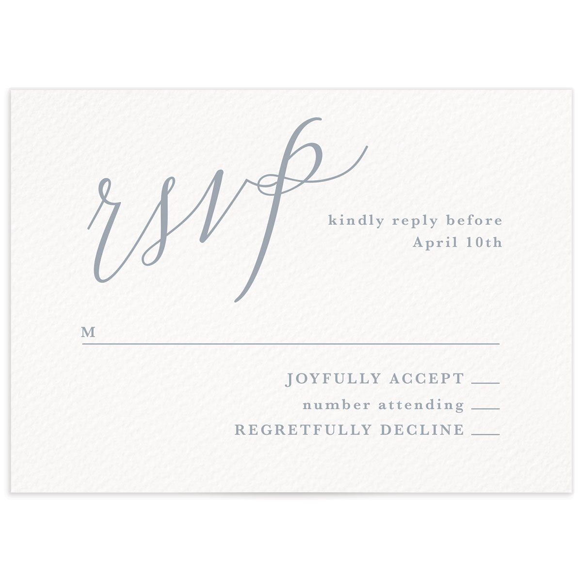 Minimalist Script Wedding Response Cards