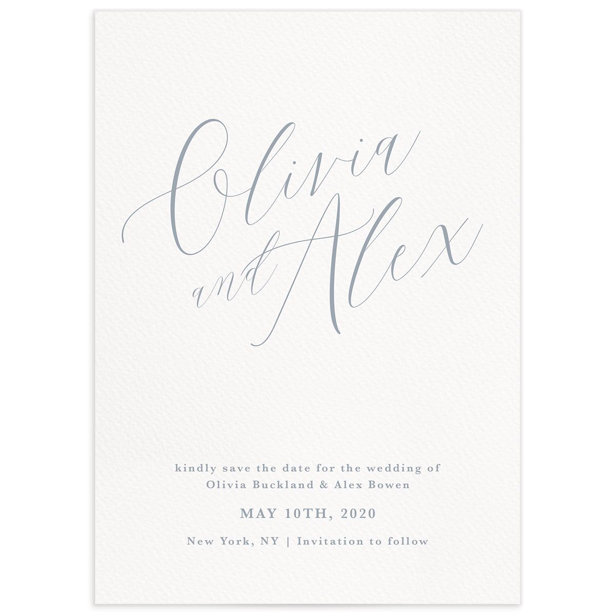 Minimalist Script Save the Date Cards