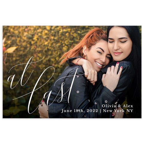 Minimalist Script Save the Date Postcards - Blue