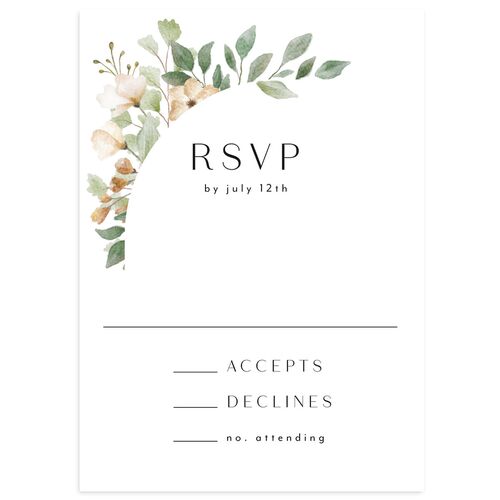 Lush Arch Wedding Response Cards Licorice Signature Standard