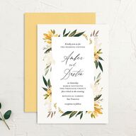 Neutral Greenery Wedding Invitations Daffodil Signature No