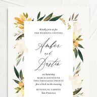 Neutral Greenery Wedding Invitations Daffodil Signature No