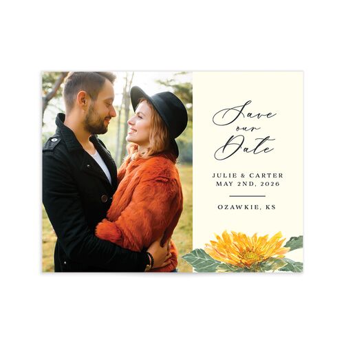 Sunflower Save the Date Petite Cards - Yellow