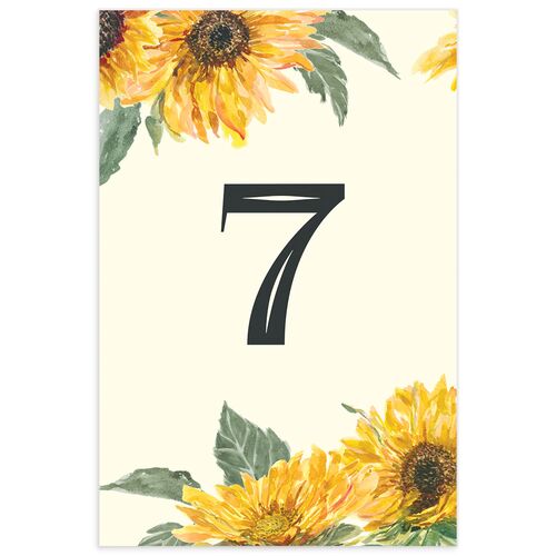 Sunflower Table Numbers