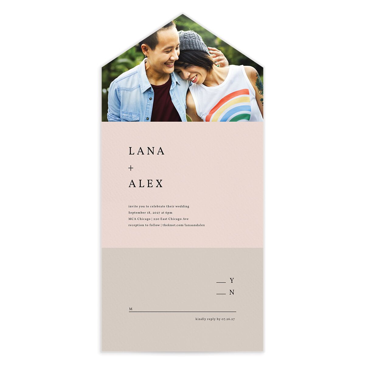 Natural Palette All-in-One Wedding Invitations
