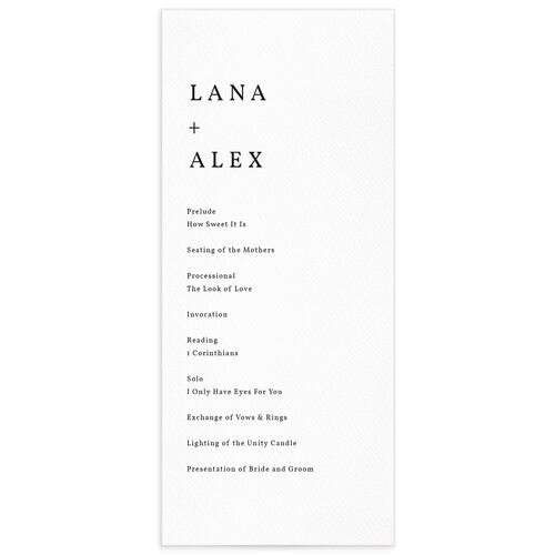 Natural Palette Wedding Programs - 