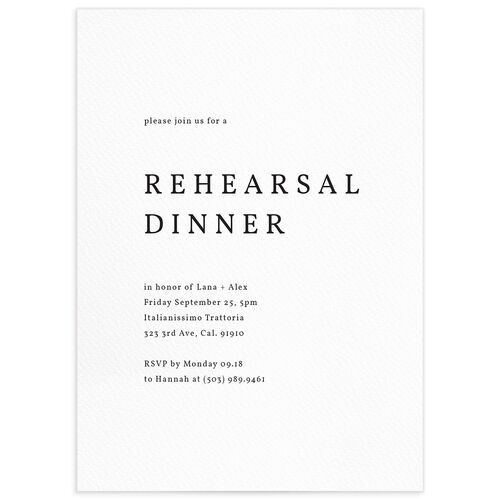 Natural Palette Rehearsal Dinner Invites - 