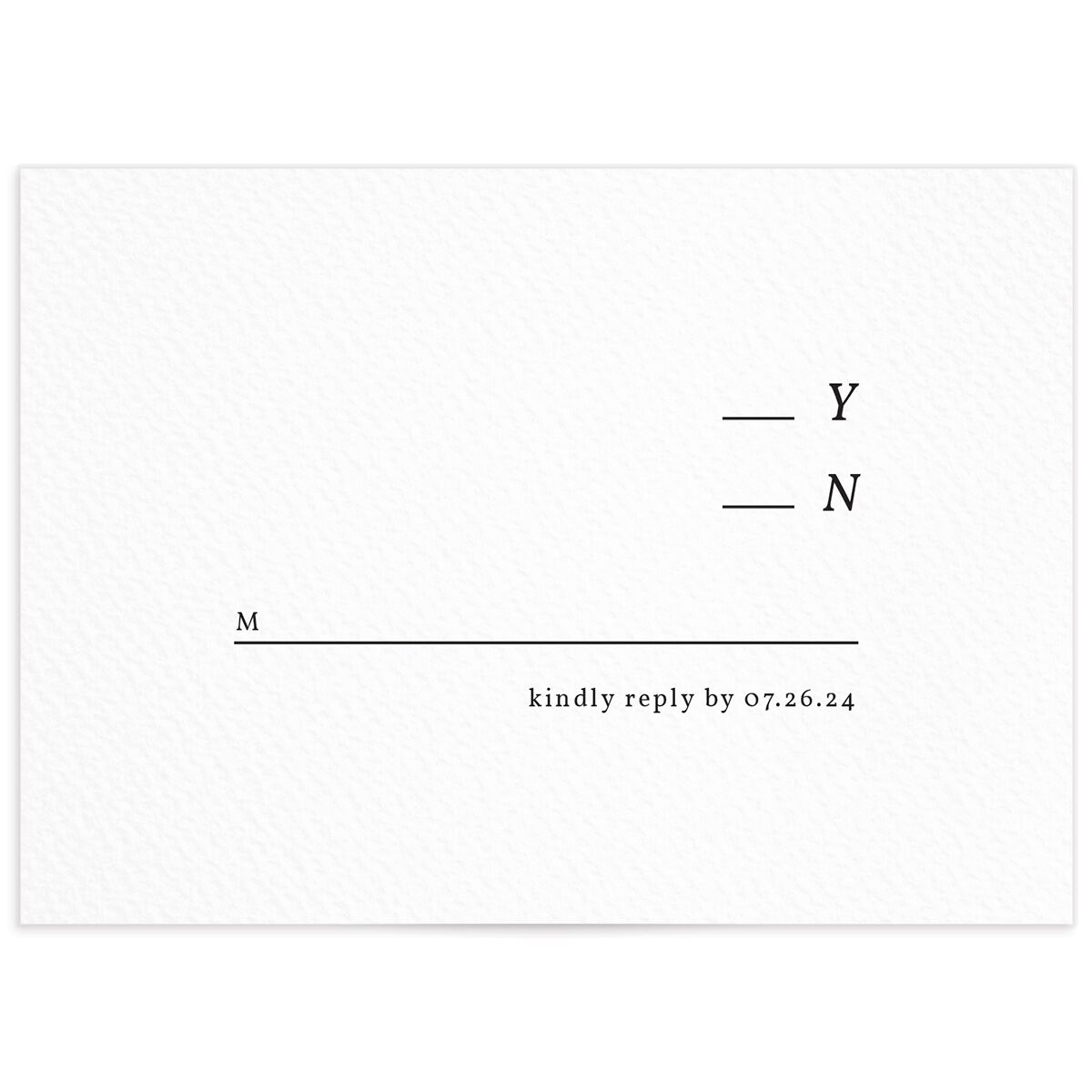 Natural Palette Wedding Response Cards